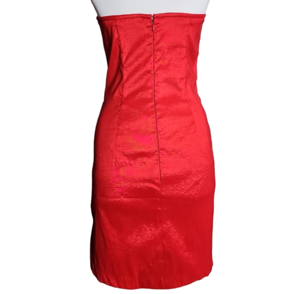 Red Strapless Mini Jessica McClintock - Size 10 - EUC - Picture 4 of 8